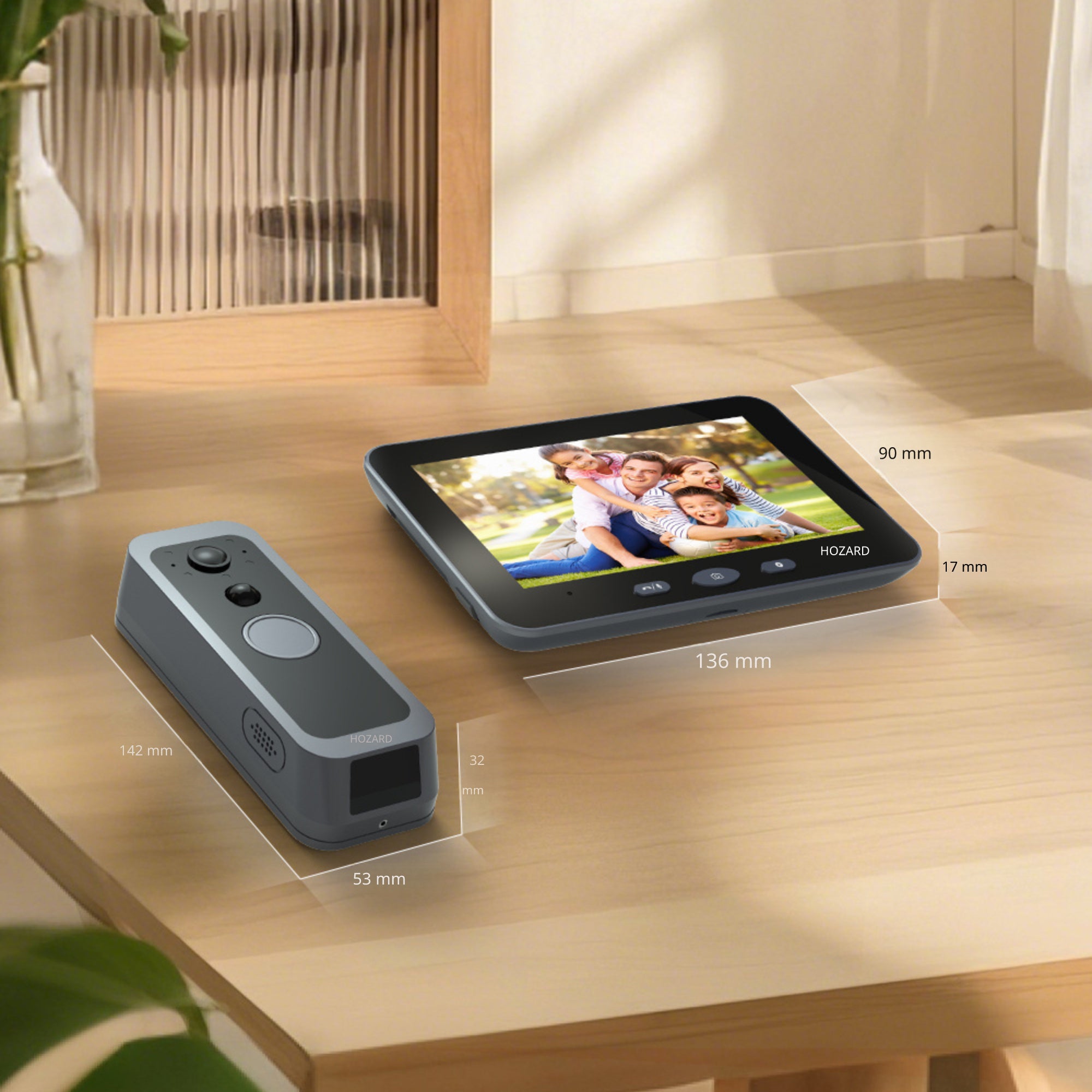 Dörrklocka med kamera – WiFi + App + Rörelsedetektor – Trådlös videodörrklocka – 32 GB