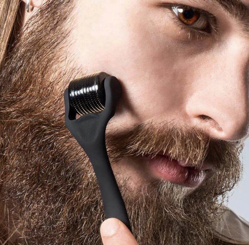 Kit för skäggväxt med Dermaroller – Beard Growth Kit – 5-delars gåvoset för skäggvård