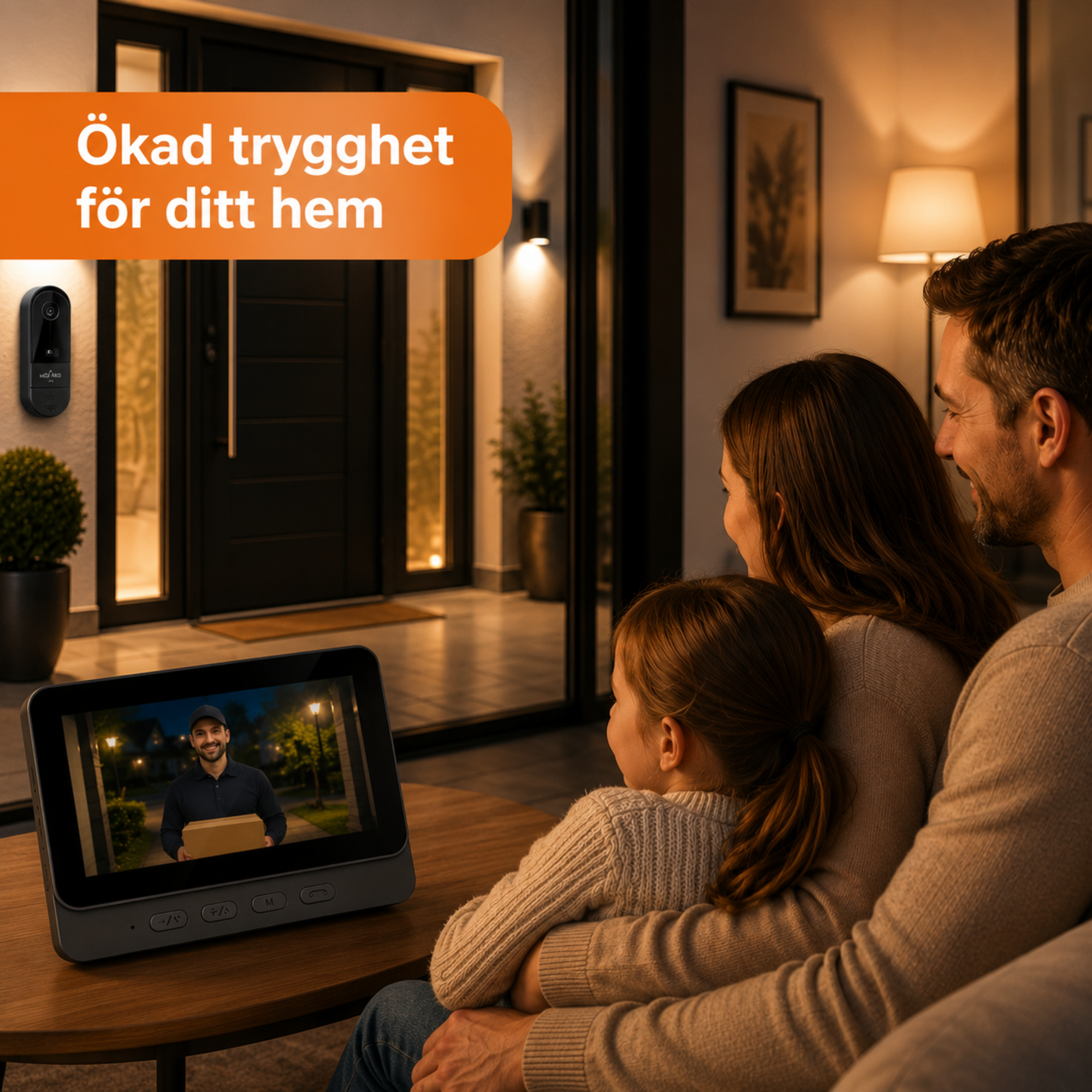 Dörrklocka med kamera – Video-dörrklocka – WiFi – 4,3" IPS-skärm