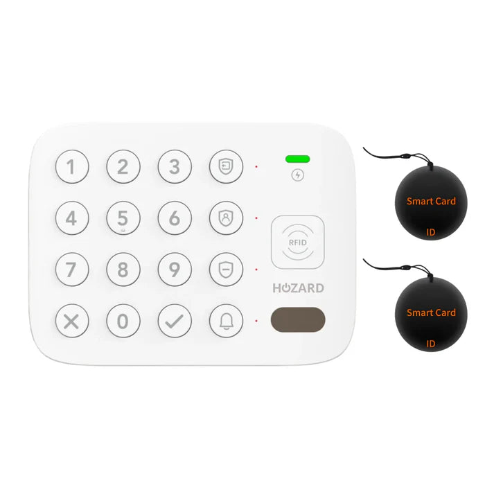 Smart kontrollpanel V2 – Rörelsesensor – Lång batteritid – 2 RFID-taggar