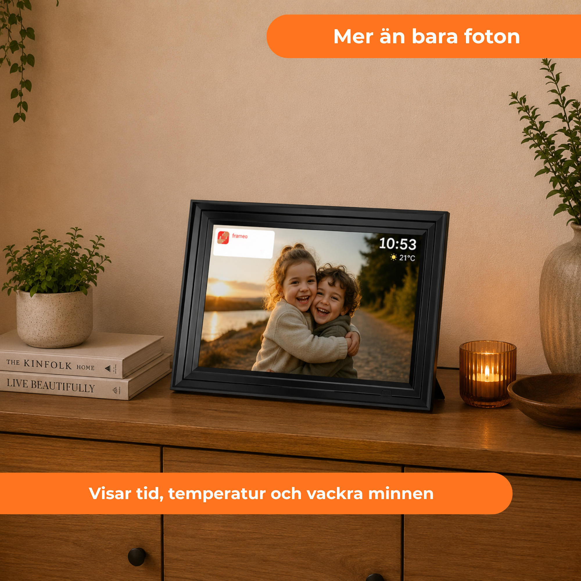 Digital fotoram 32GB – WiFi + Frameo App – Fotoram – 10,1 tum – IPS Touchscreen