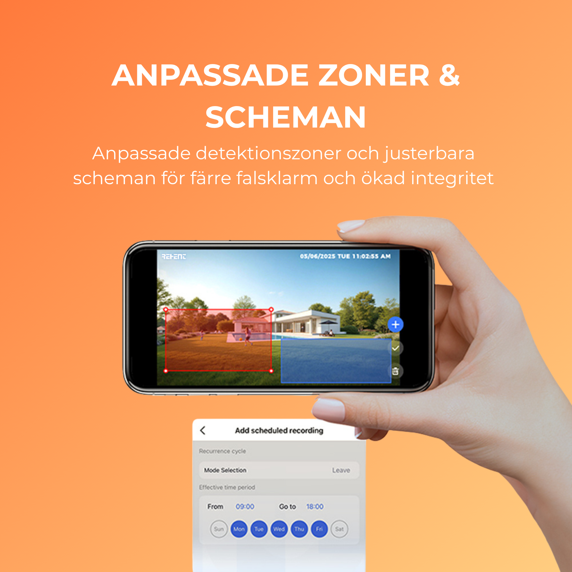 4K UHD 4x utomhusövervakningskamera - Solcell & IP66 + HomeBase 64 GB
