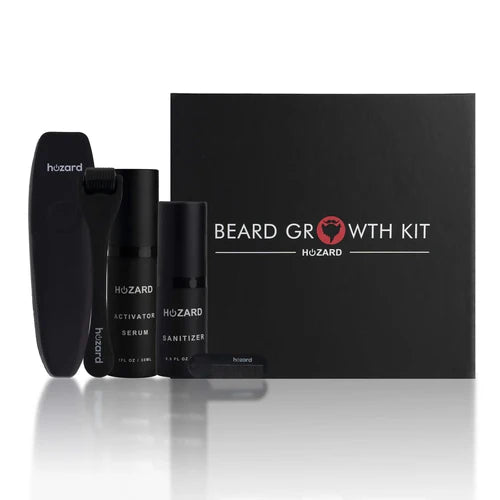 Kit för skäggväxt med Dermaroller – Beard Growth Kit – 5-delars gåvoset för skäggvård