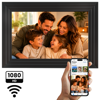 Digital fotoram 32GB – WiFi + Frameo App – Fotoram – 10,1 tum – IPS Touchscreen