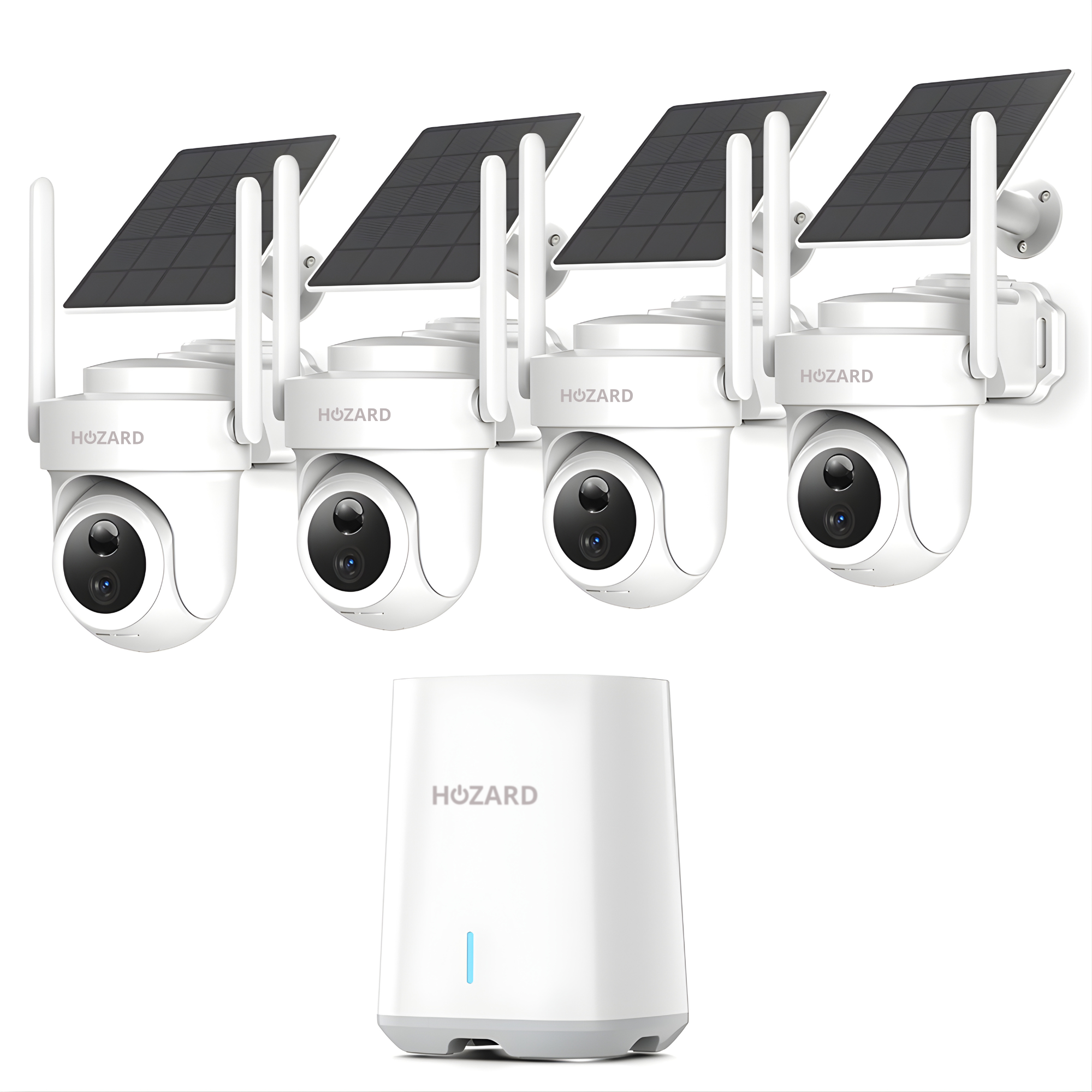 4K UHD 4x utomhusövervakningskamera - Solcell & IP66 + HomeBase 64 GB