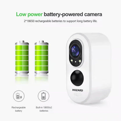 Batteridriven övervakningskamera utomhus – Solpanel – IP66 vattentät – Inkl. 32 GB SD