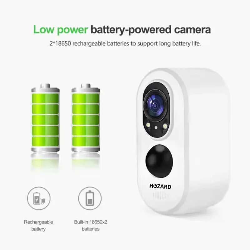 Batteridriven övervakningskamera utomhus – Solpanel – IP66 vattentät – Inkl. 32 GB SD