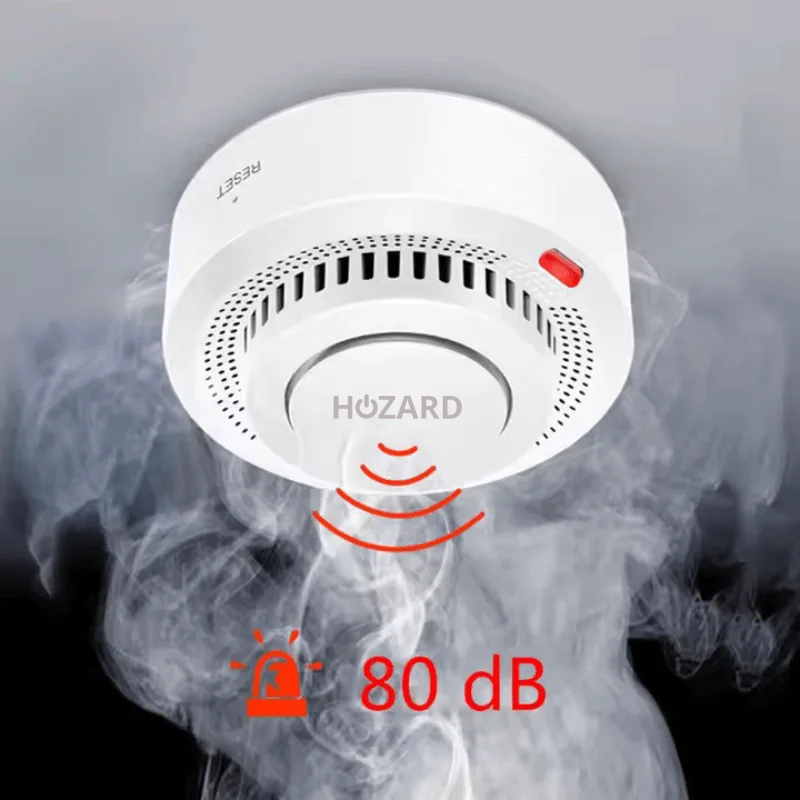 WiFi Rökdetektor – Trådlös Brandvarnare med 80 dB Larm
