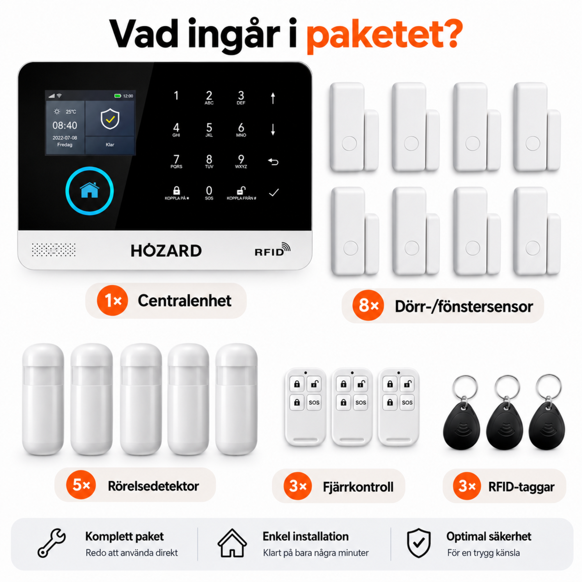 Larmsystem Paket B