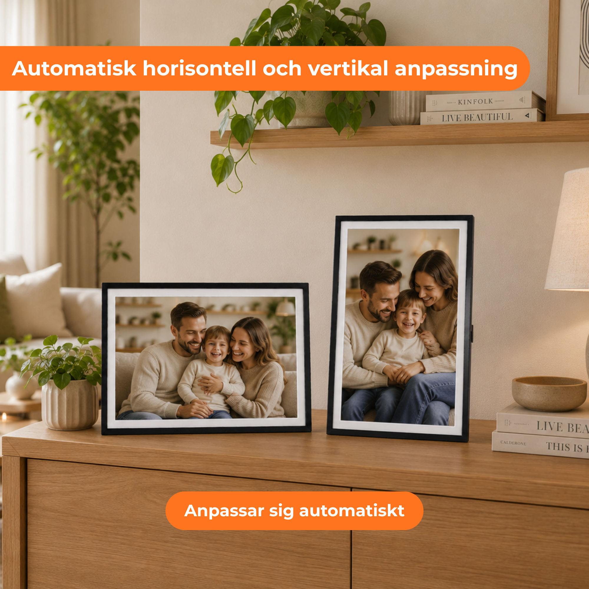Digital fotoram 32GB – WiFi + Frameo App – Fotoram – 15,6 tum – IPS Touchscreen