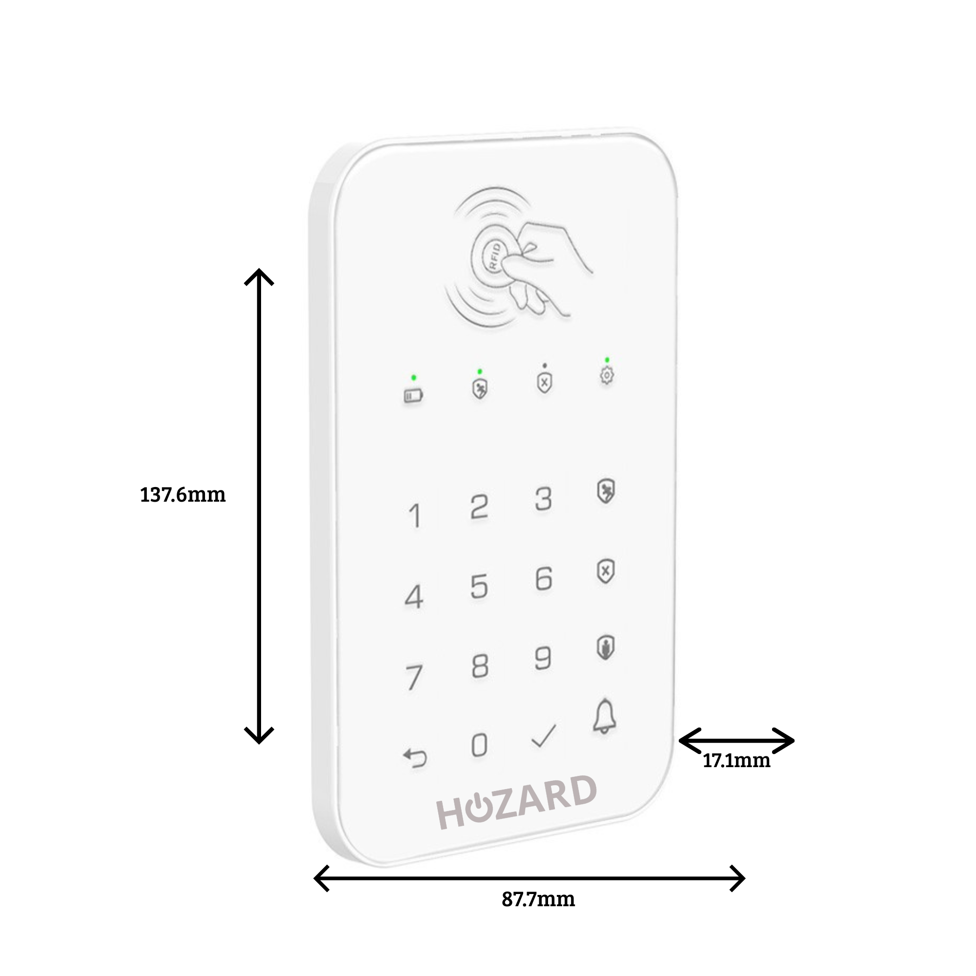 Smart kontrollpanel – Långvarigt batteri – A till D