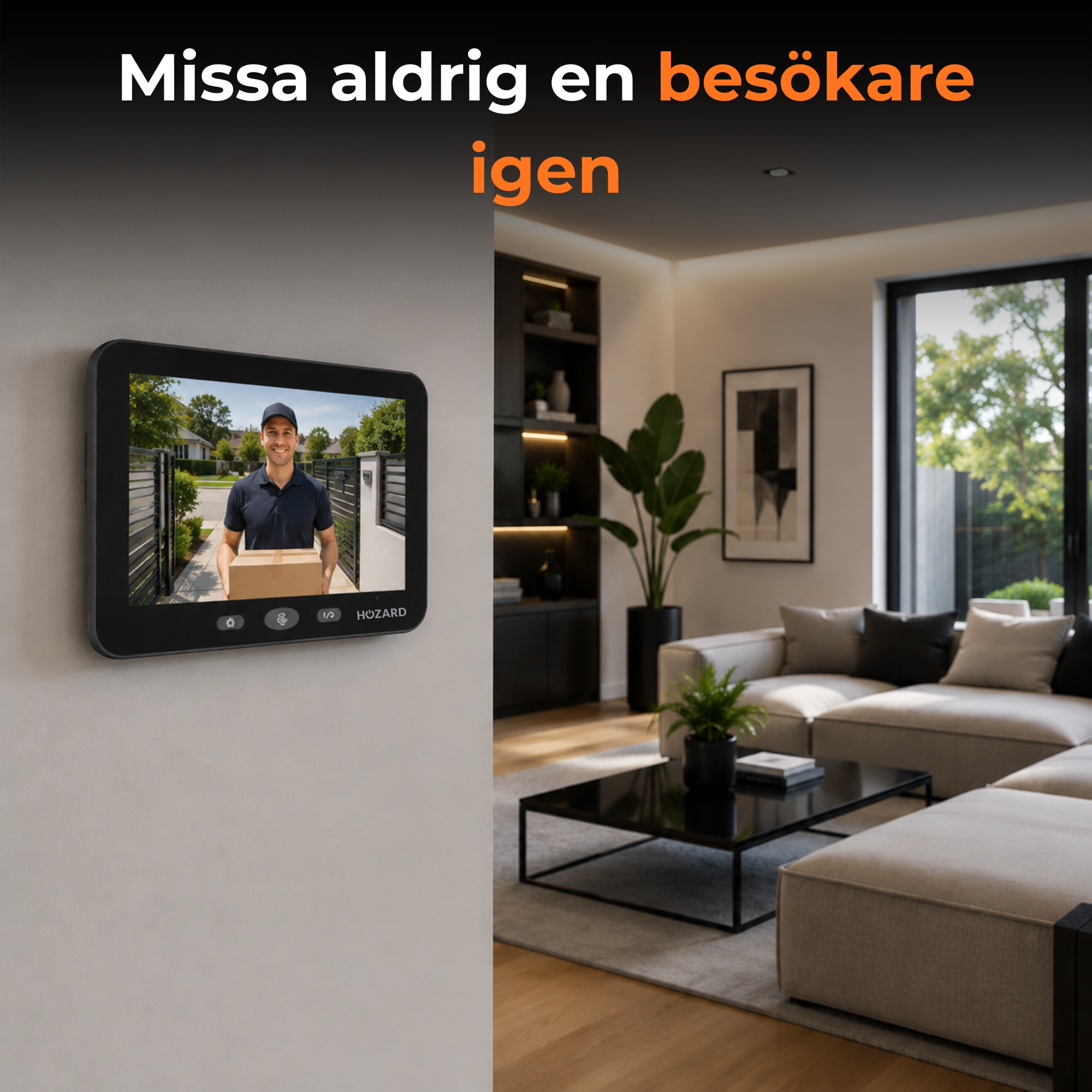 Dörrklocka med kamera – WiFi + App + Rörelsedetektor – Trådlös videodörrklocka – 32 GB