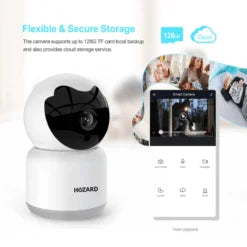 Övervakningskamera – Rörelsedetektering – 1080P – WiFi – A till D