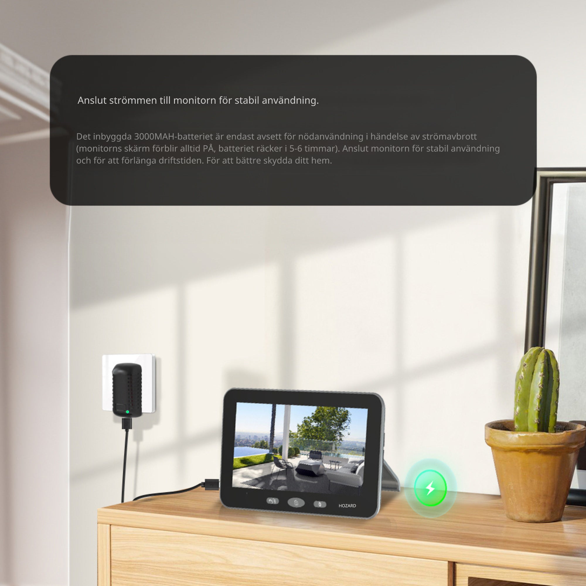 Dörrklocka med kamera – WiFi + App + Rörelsedetektor – Trådlös videodörrklocka – 32 GB