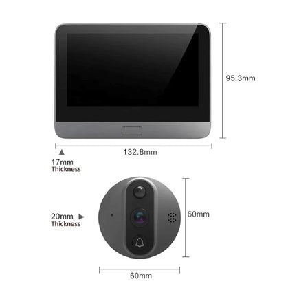 Dörrklocka med kamera – Videodörrklocka – 166° - 5000 mAh batteri