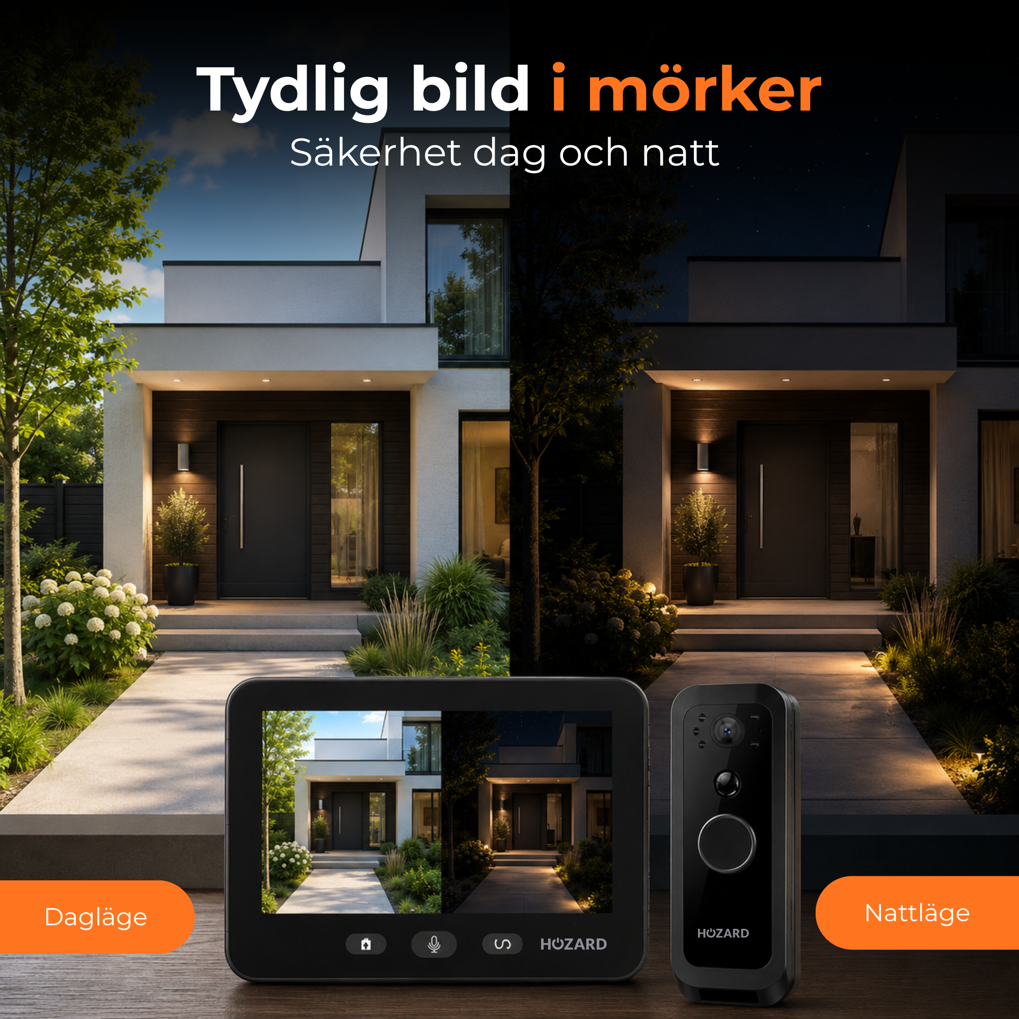 Dörrklocka med kamera – WiFi + App + Rörelsedetektor – Trådlös videodörrklocka – 32 GB