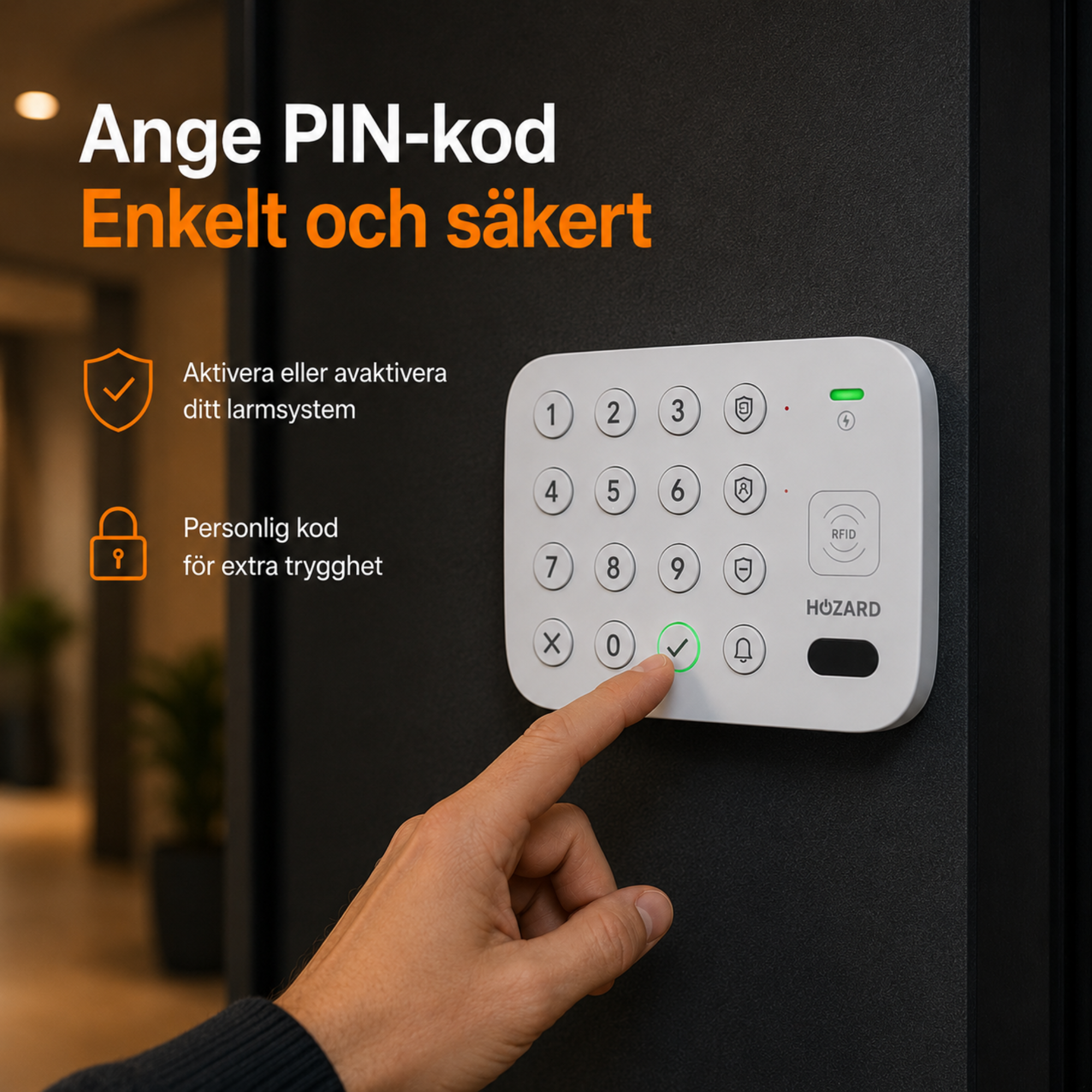 Smart kontrollpanel V2 – Lång batteritid – 2 RFID-taggar