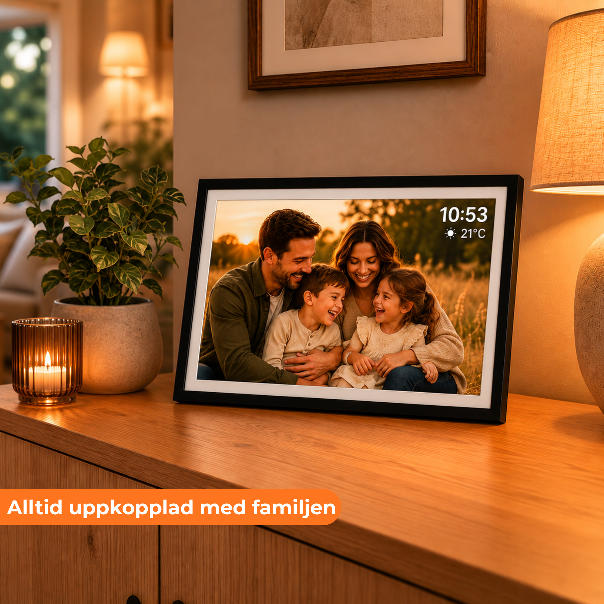 Digital fotoram 32GB – WiFi + Frameo App – Fotoram – 15,6 tum – IPS Touchscreen