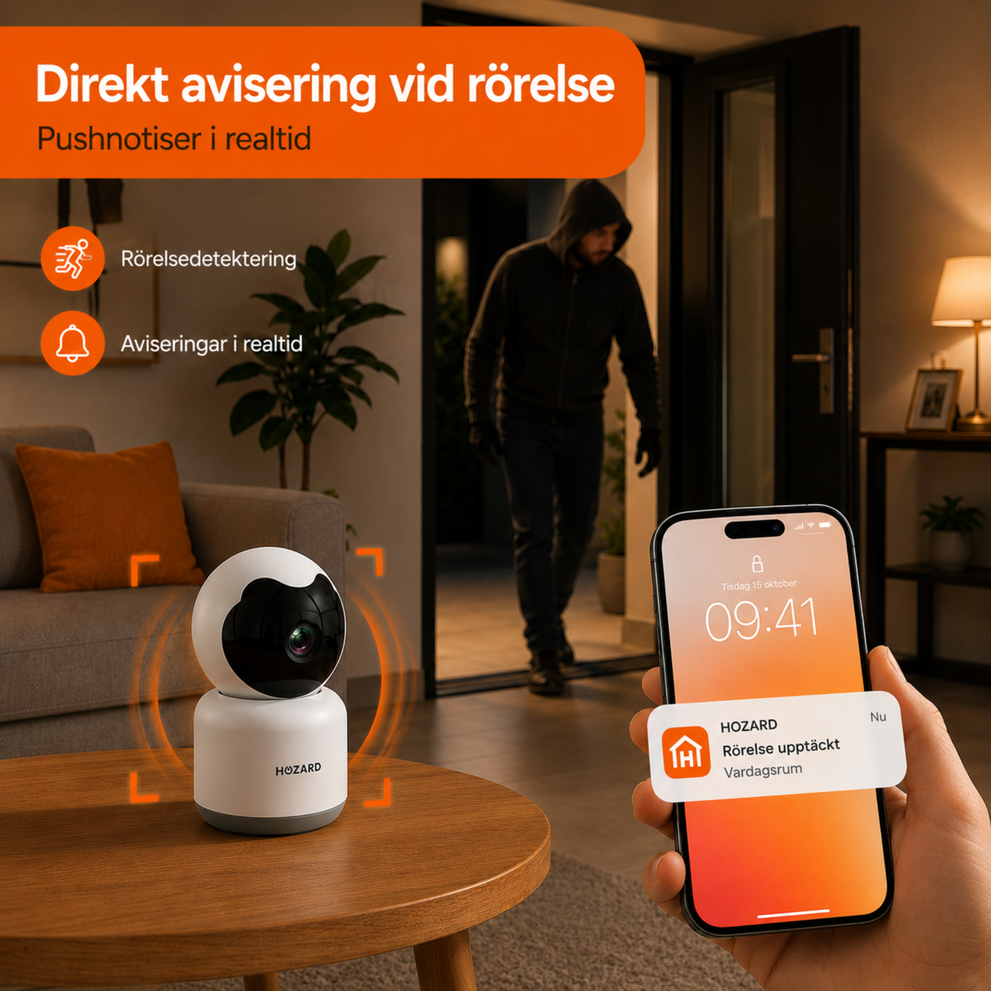 Säkerhetskamera – 1080P – Husdjurskamera – WiFi – Paket A till D