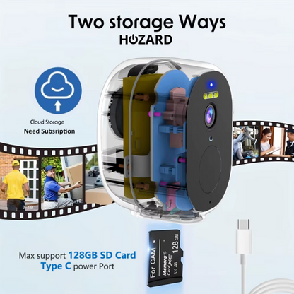 2K Övervakningskamera utomhus – Trådlös batteridriven videokamera – IP65 – 5000mAh