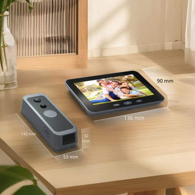 Dörrklocka med kamera – WiFi + App + Rörelsedetektor – Trådlös videodörrklocka – 32 GB