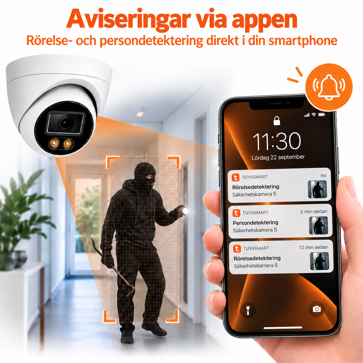 8x 2K Säkerhetskameraset - CCTV WiFi Övervakningskamera