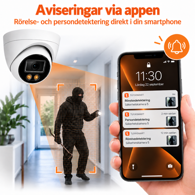 8x 2K Säkerhetskameraset - CCTV WiFi Övervakningskamera