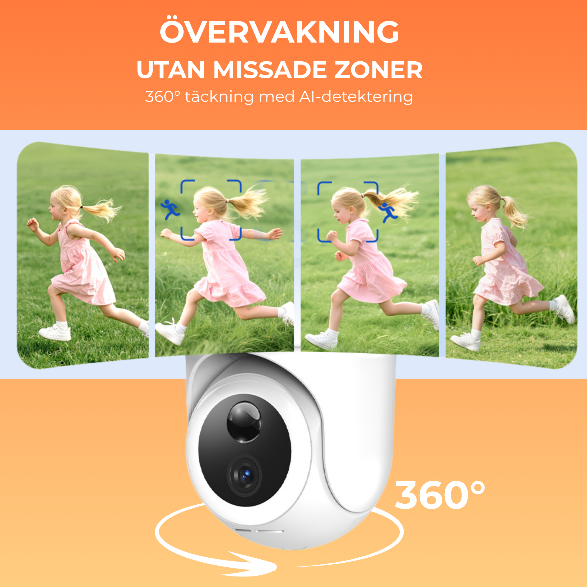 4K UHD 4x utomhusövervakningskamera - Solcell & IP66 + HomeBase 64 GB