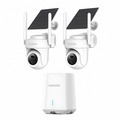 4K UHD 2x Övervakningskamera – Solcellsdriven & IP66 + HomeBase