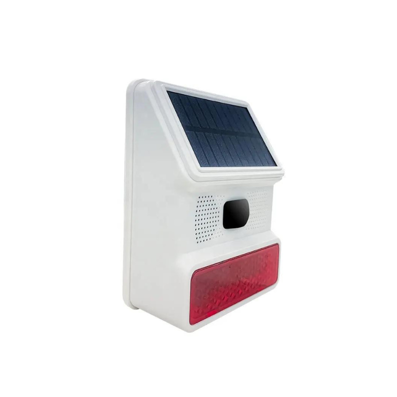 Trådlös batteridriven utomhussiren – 100 dB – Solpanel - A till D
